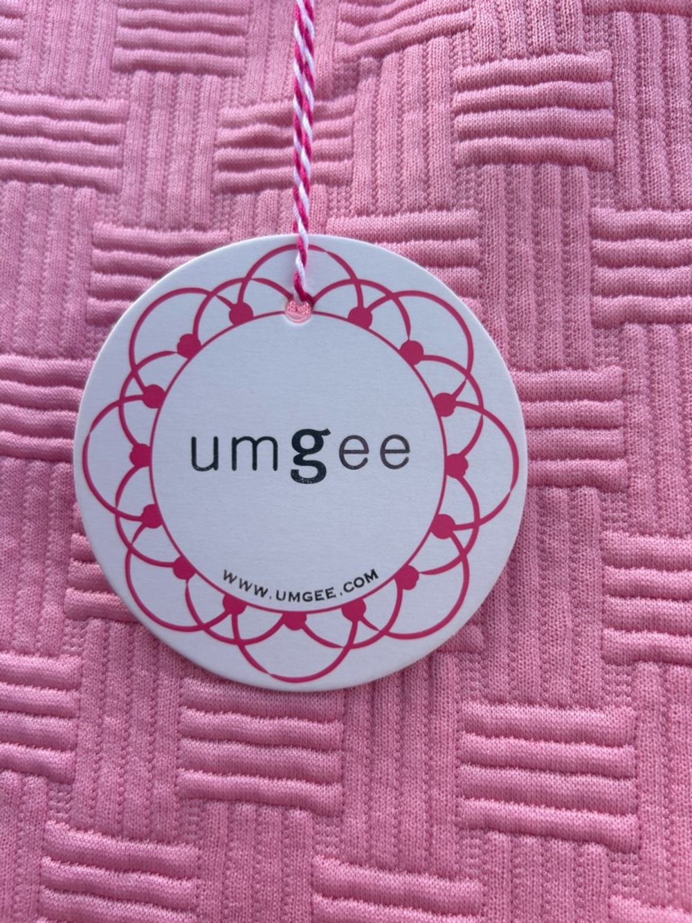 Umgee Pink Textured Knit Short Sleeve Top | Size Medium NEW NWT